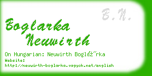 boglarka neuwirth business card